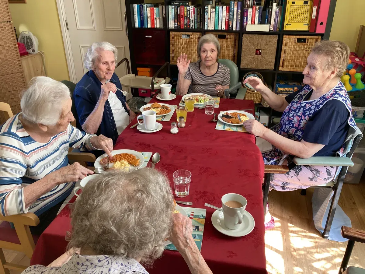 Lunch in the dining room